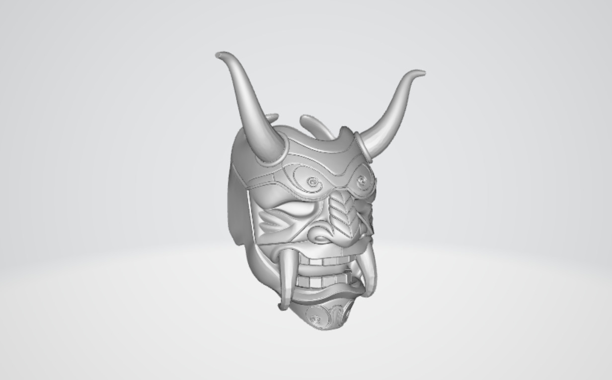 Samurai Mask 5 3D model_2
