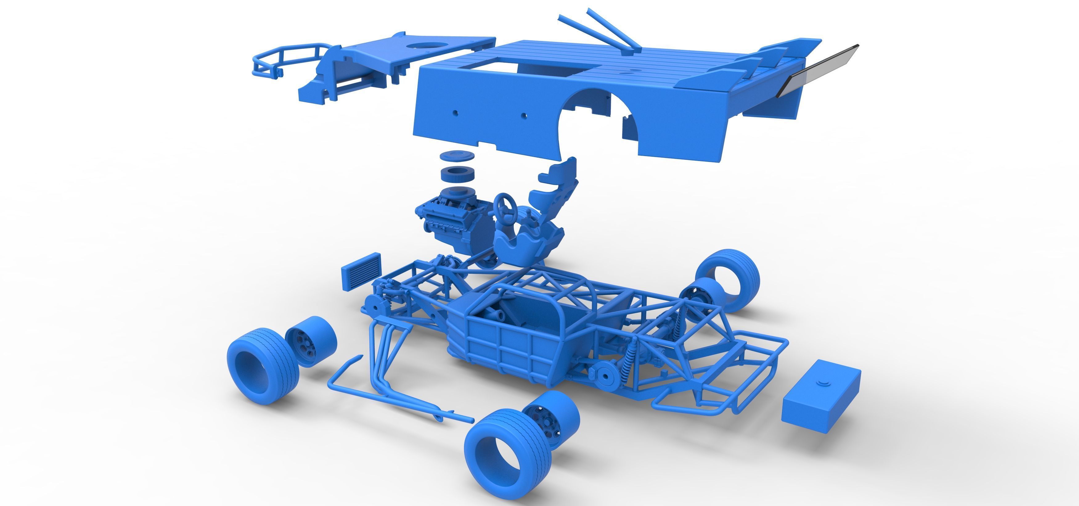 Asphalt Modified stock car Version 5 Scale 1 to 25 3D print model_64