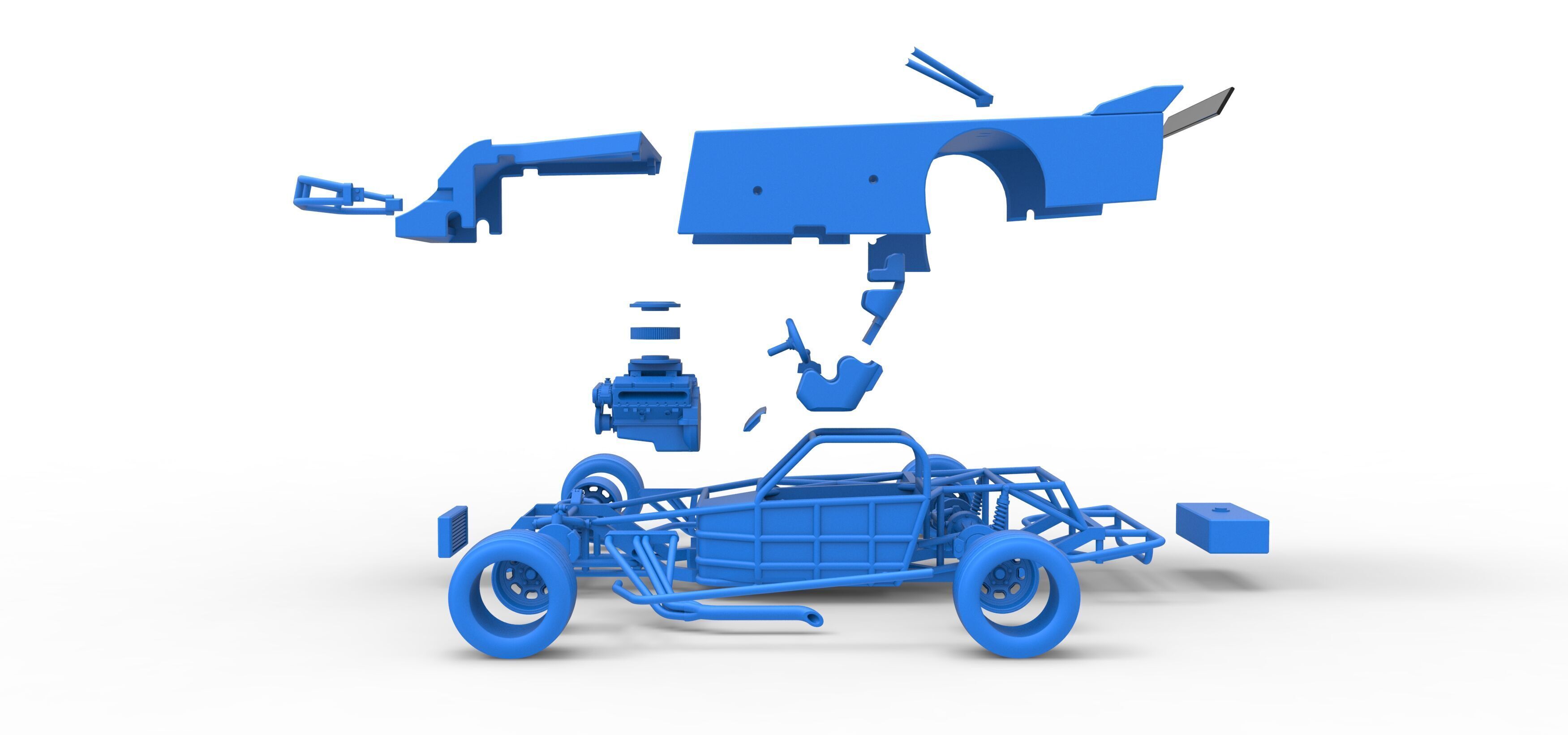 Asphalt Modified stock car Version 5 Scale 1 to 25 3D print model_62