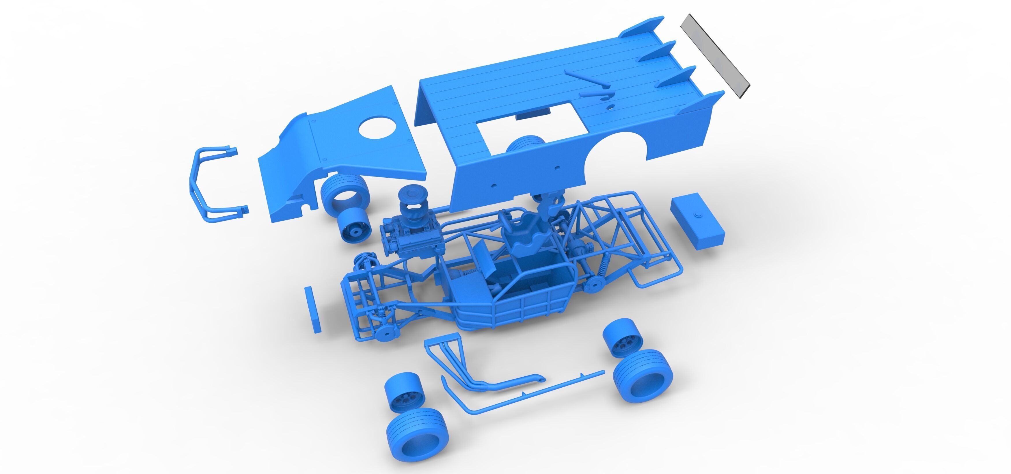 Asphalt Modified stock car Version 5 Scale 1 to 25 3D print model_60