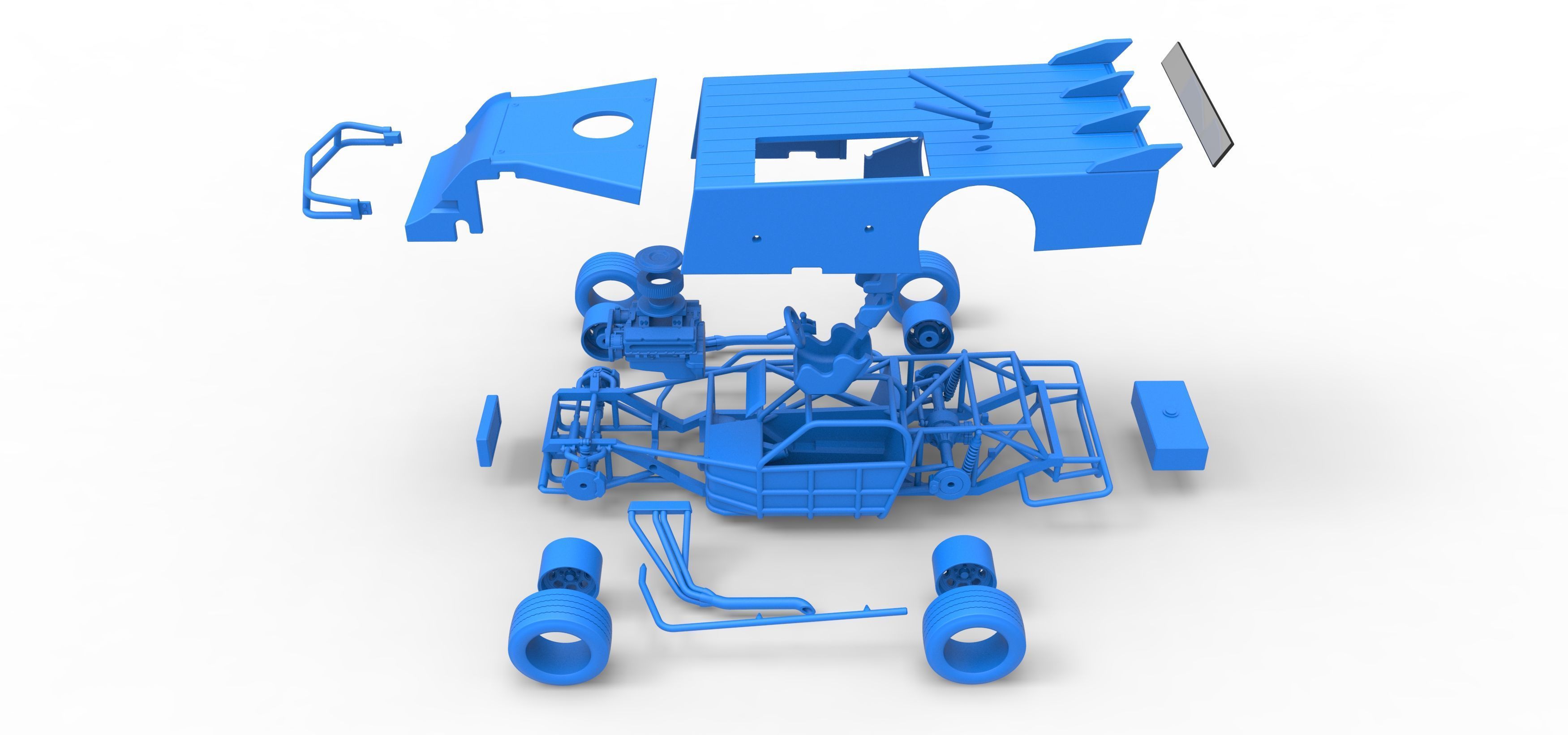 Asphalt Modified stock car Version 5 Scale 1 to 25 3D print model_63