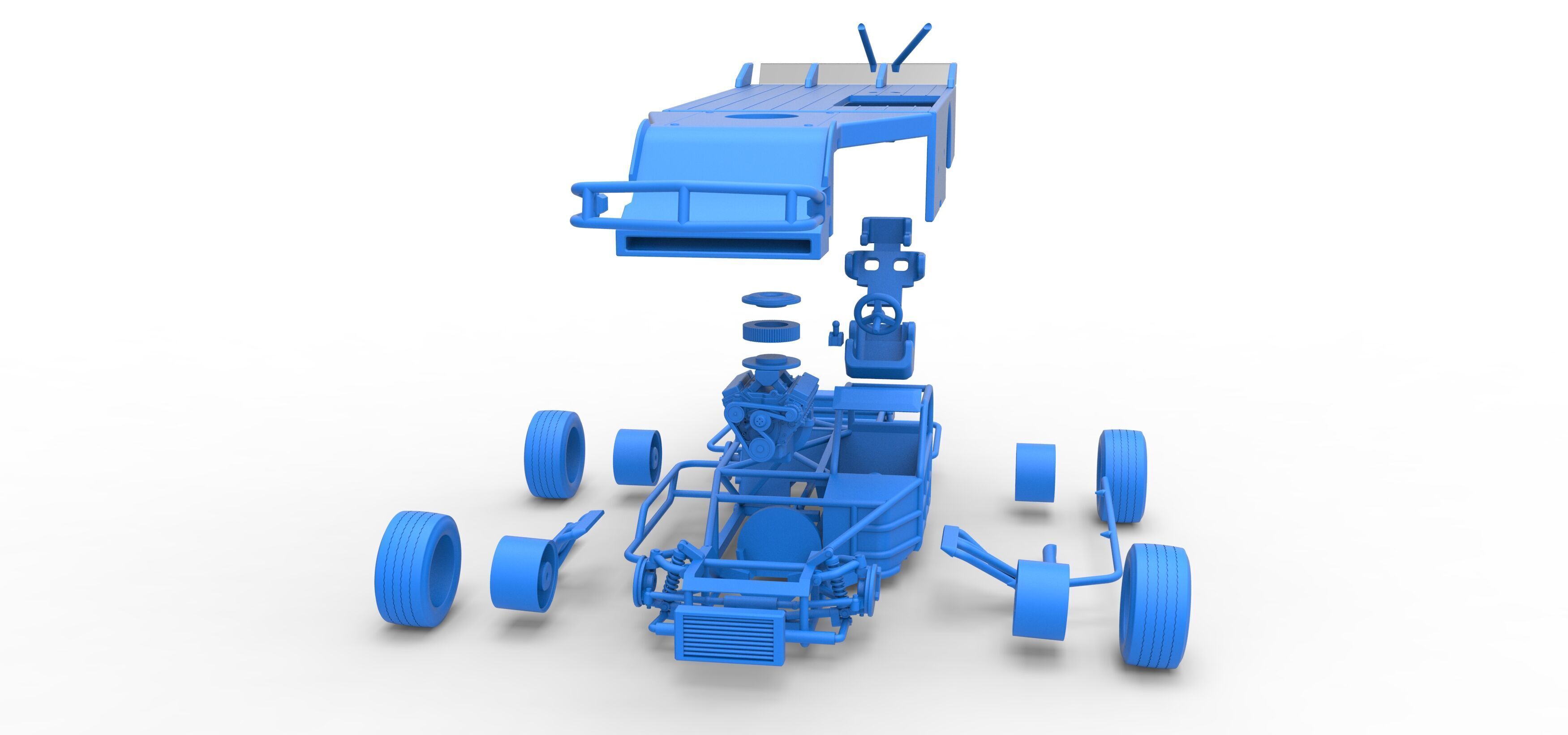 Asphalt Modified stock car Version 5 Scale 1 to 25 3D print model_61