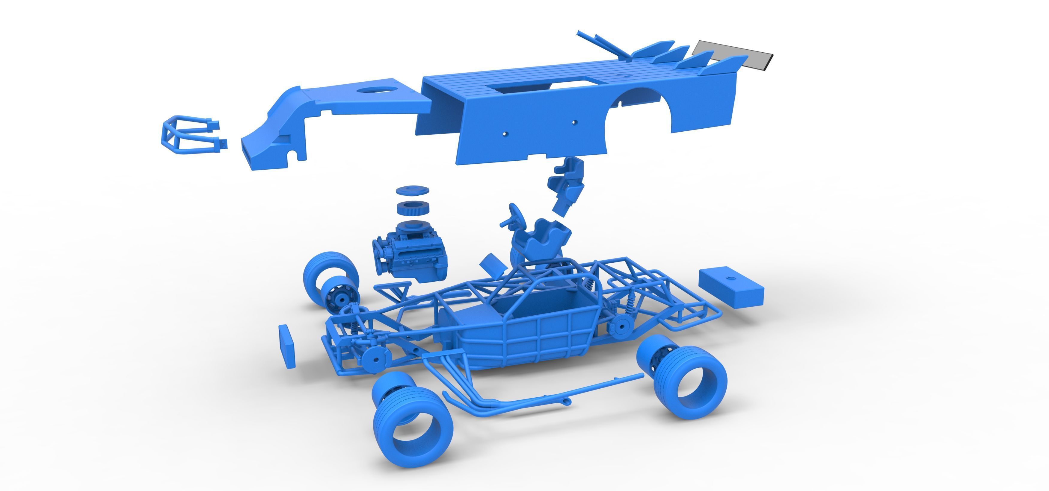 Asphalt Modified stock car Version 5 Scale 1 to 25 3D print model_58