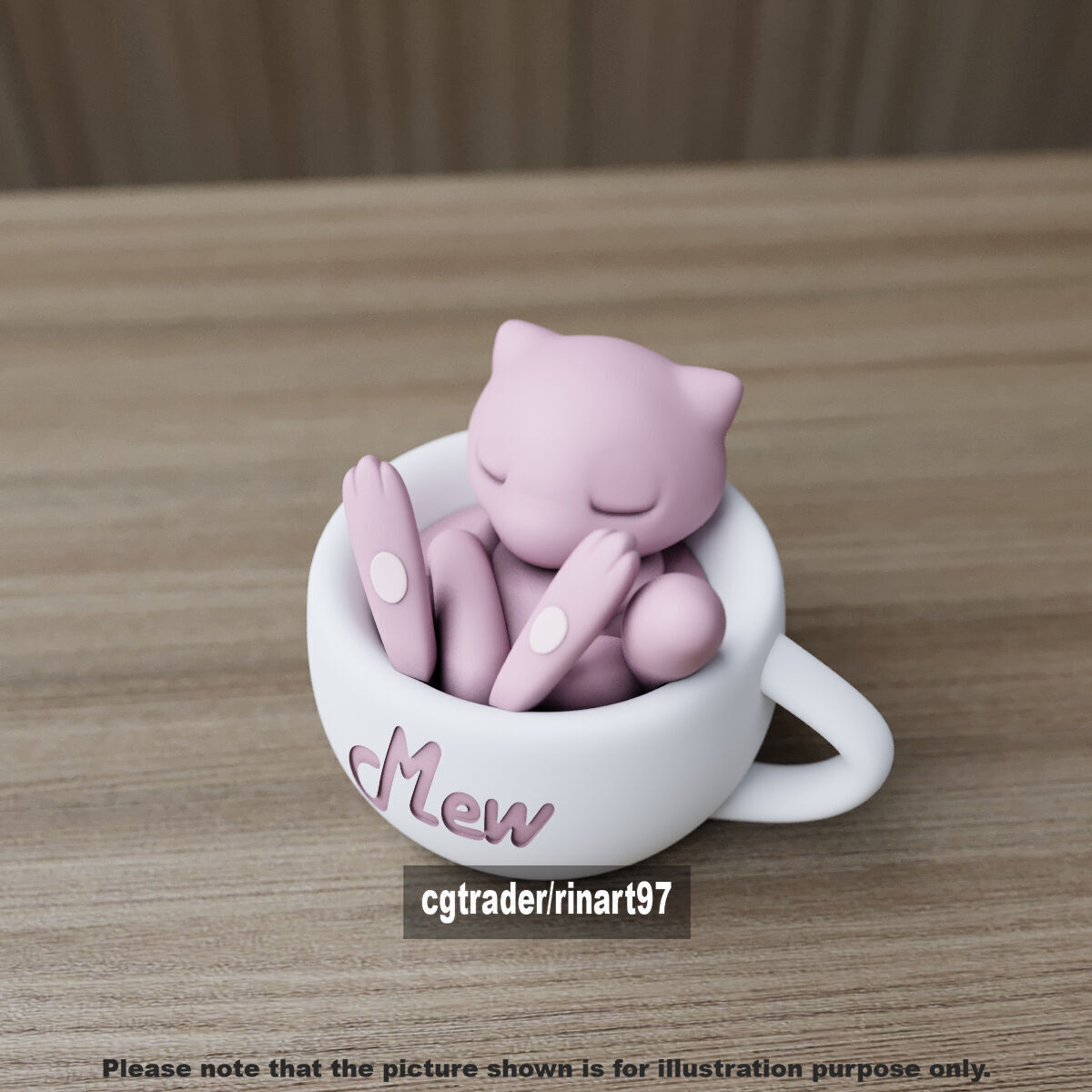 mew chill cup 3D print model_3