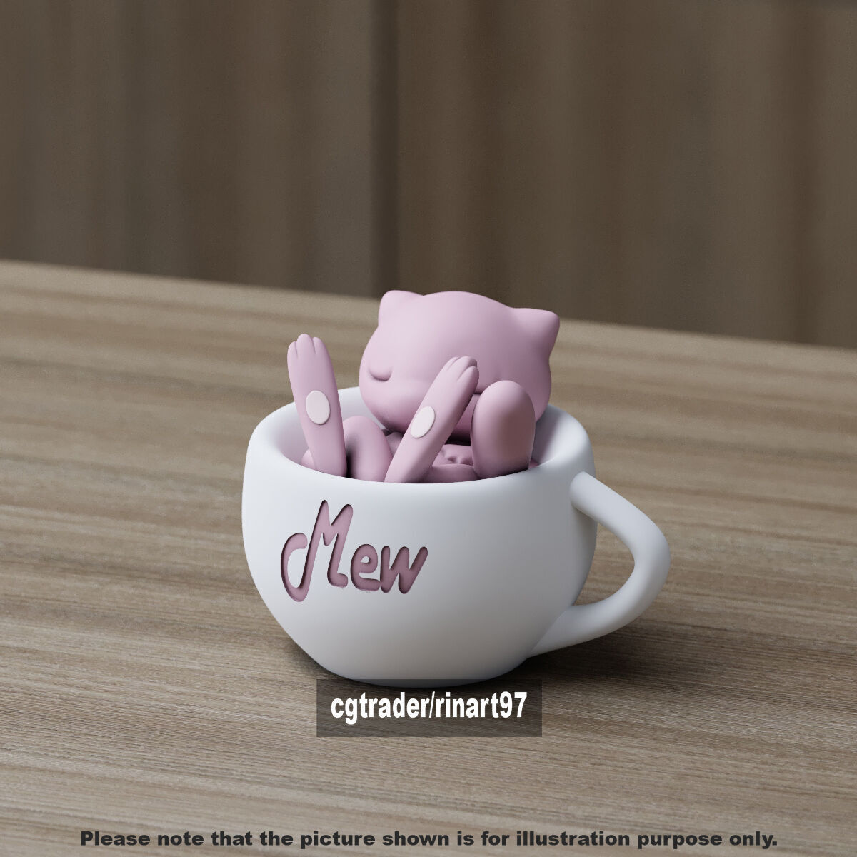 mew chill cup 3D print model_9