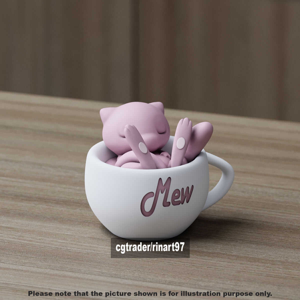 mew chill cup 3D print model_4