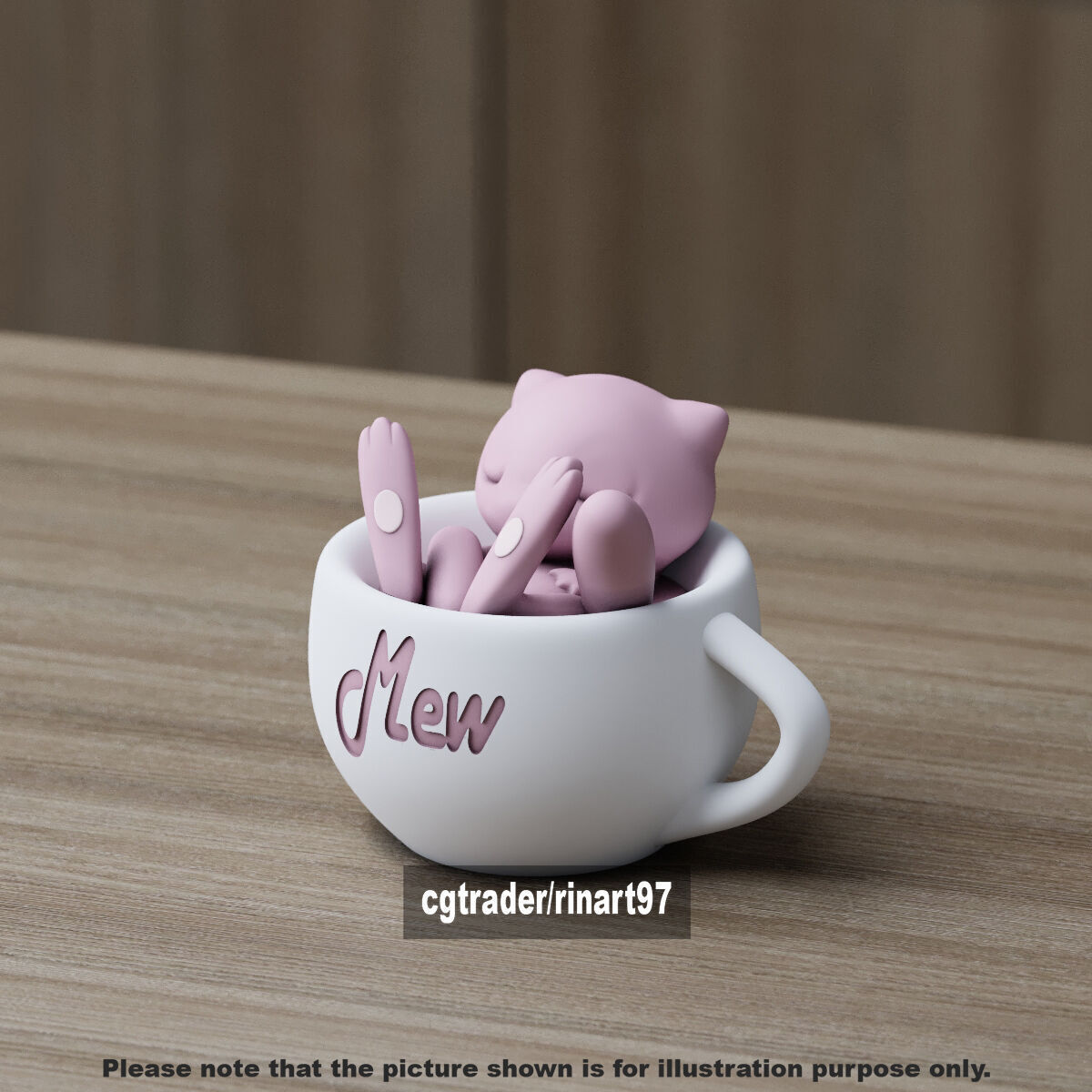 mew chill cup 3D print model_10