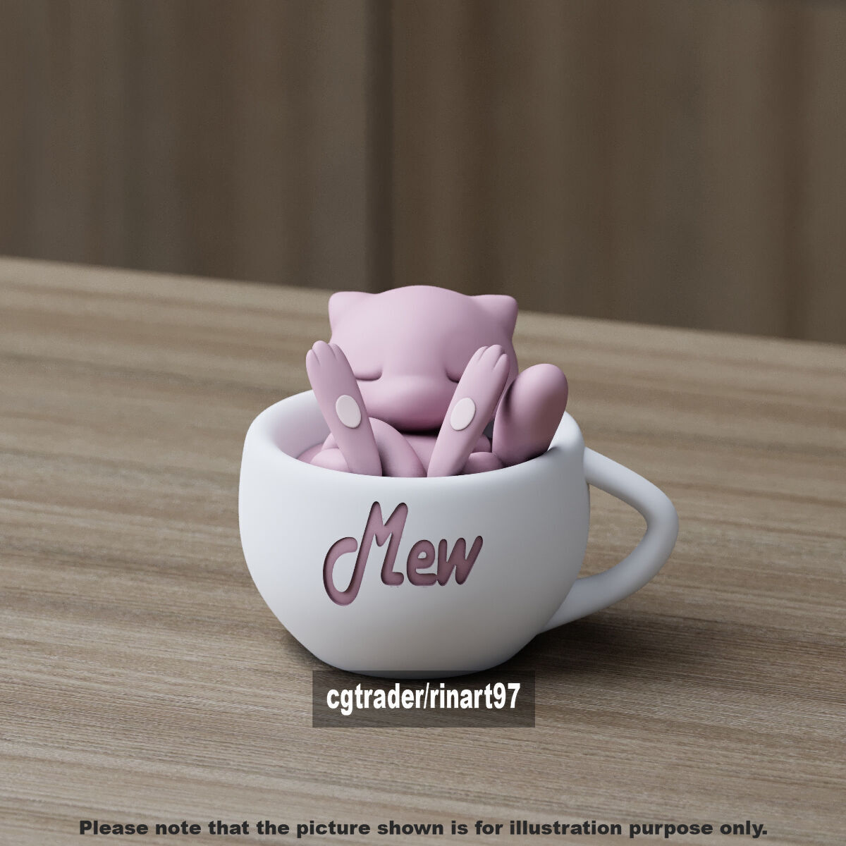 mew chill cup 3D print model_7