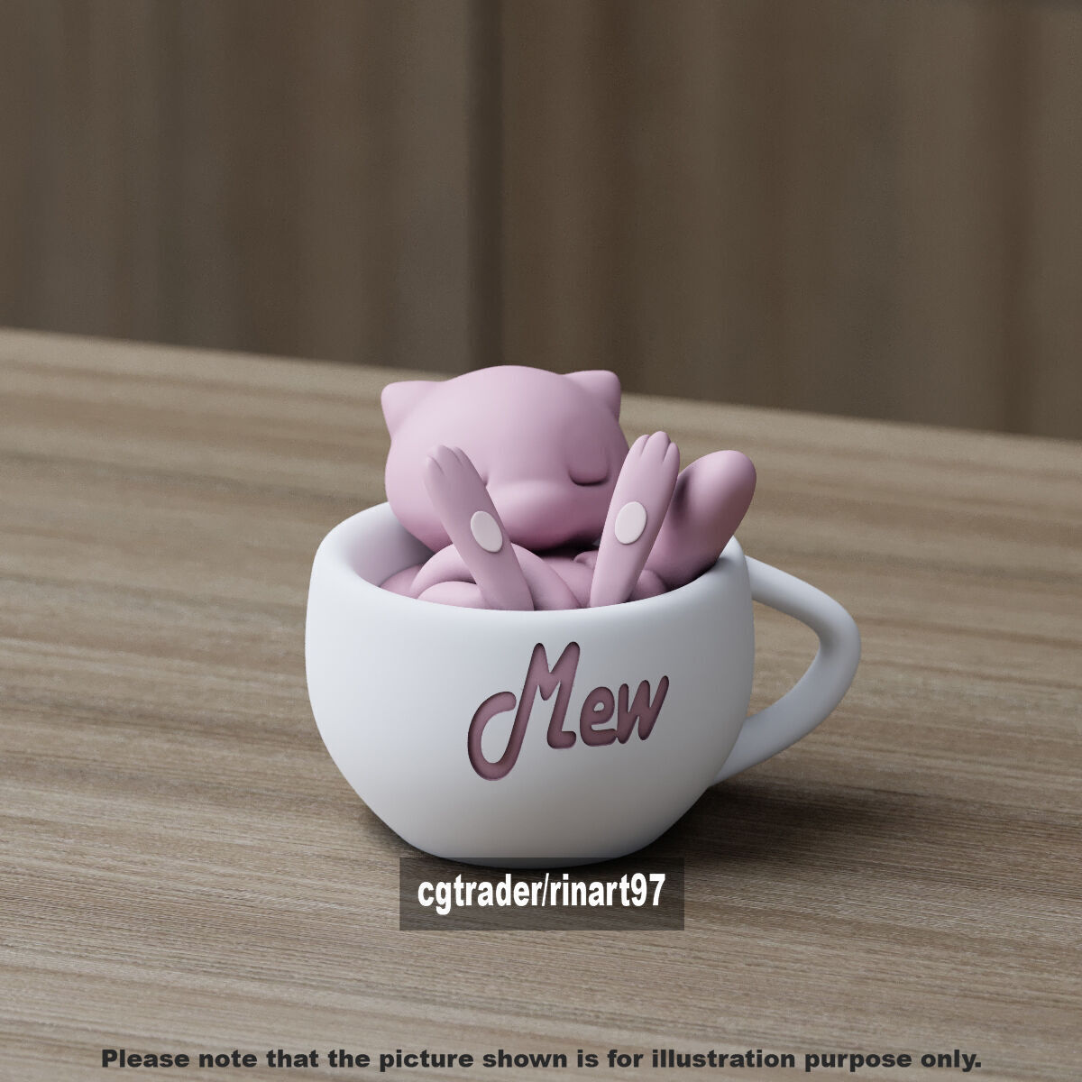 mew chill cup 3D print model_5