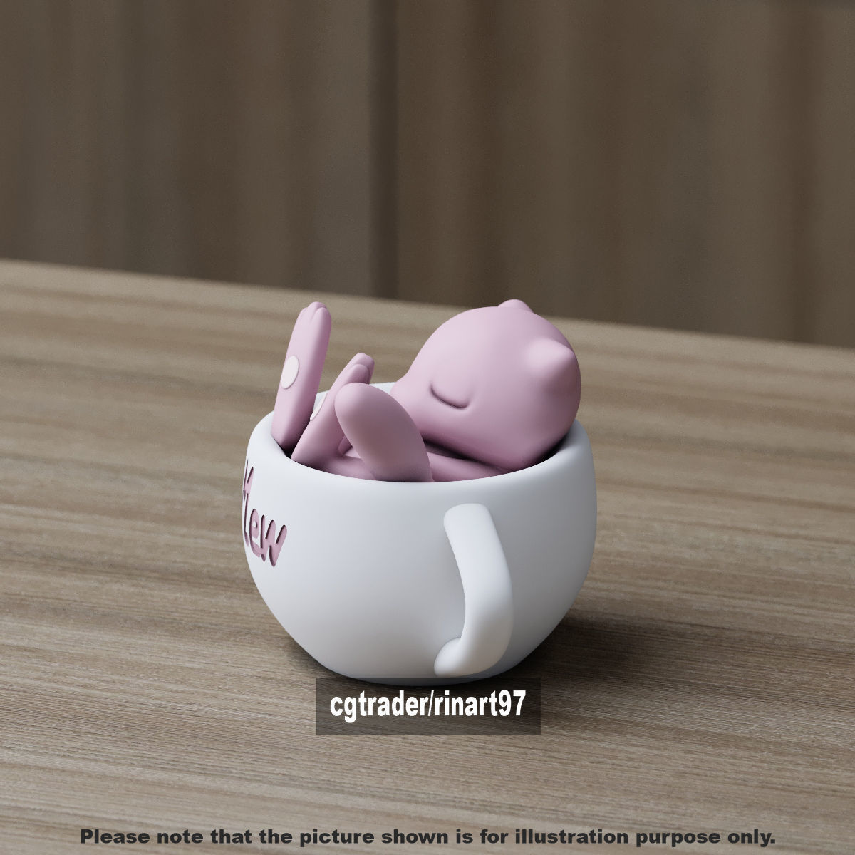 mew chill cup 3D print model_11