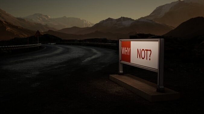 Metal and Concrete Signboard WHY NOT Low-poly 3D model