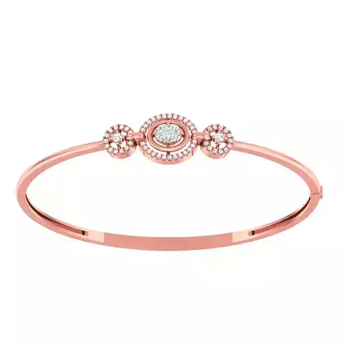 Diamond light gold bracelet