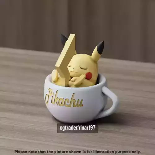 pikachu chill cup 3D print model