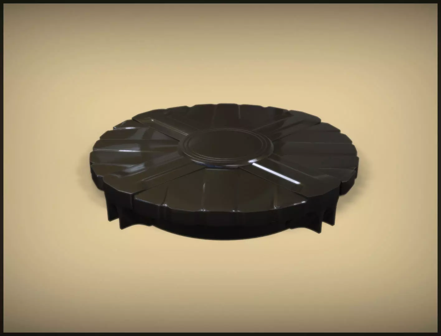 Platform circular plate 3D model_0