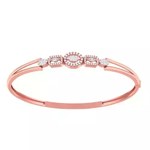 Diamond light gold bracelet