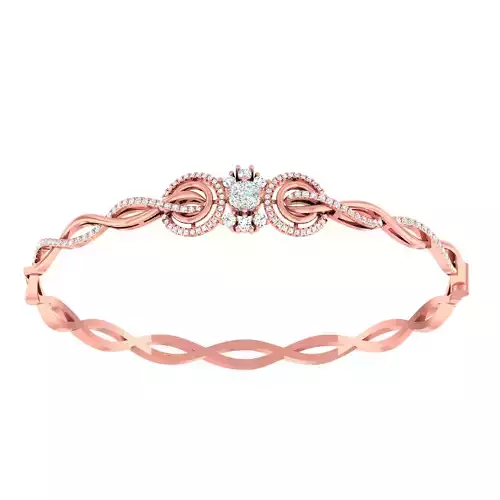 Diamond light gold bracelet