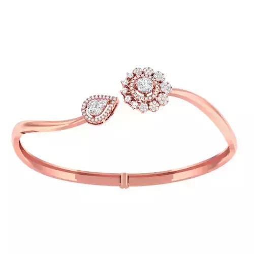 Diamond light gold bracelet