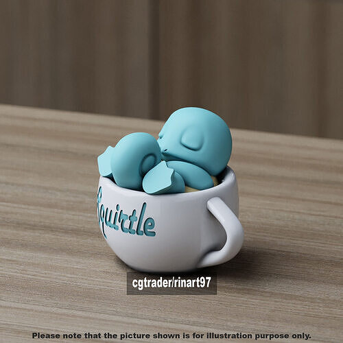 Squirtle chill cup 3D print model