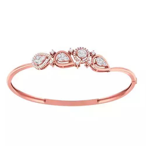 Diamond light gold bracelet