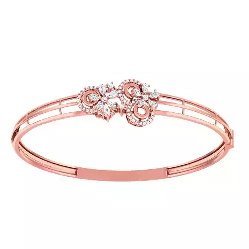 Diamond light gold bracelet