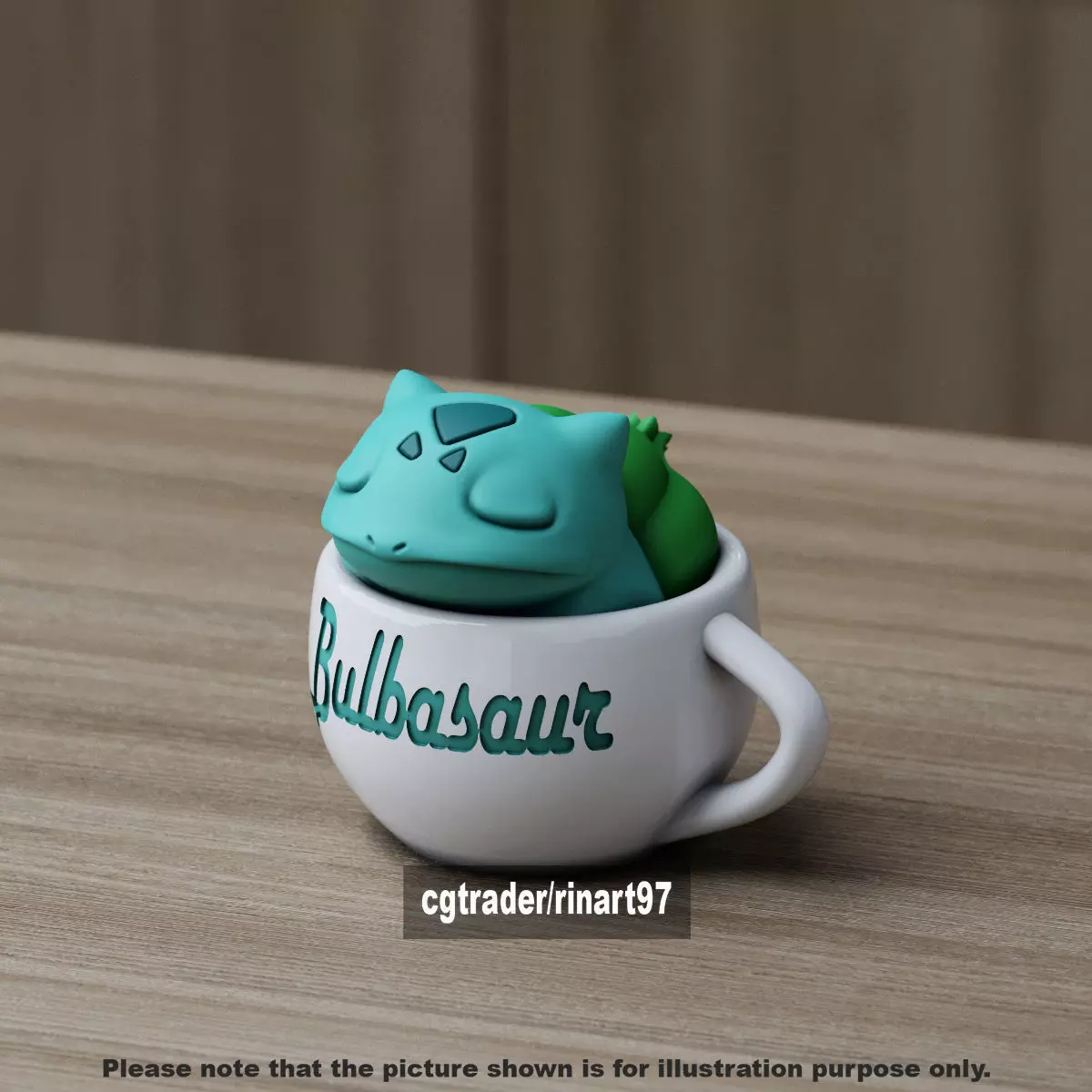 Bulbasaur chill cup 3D print model_0