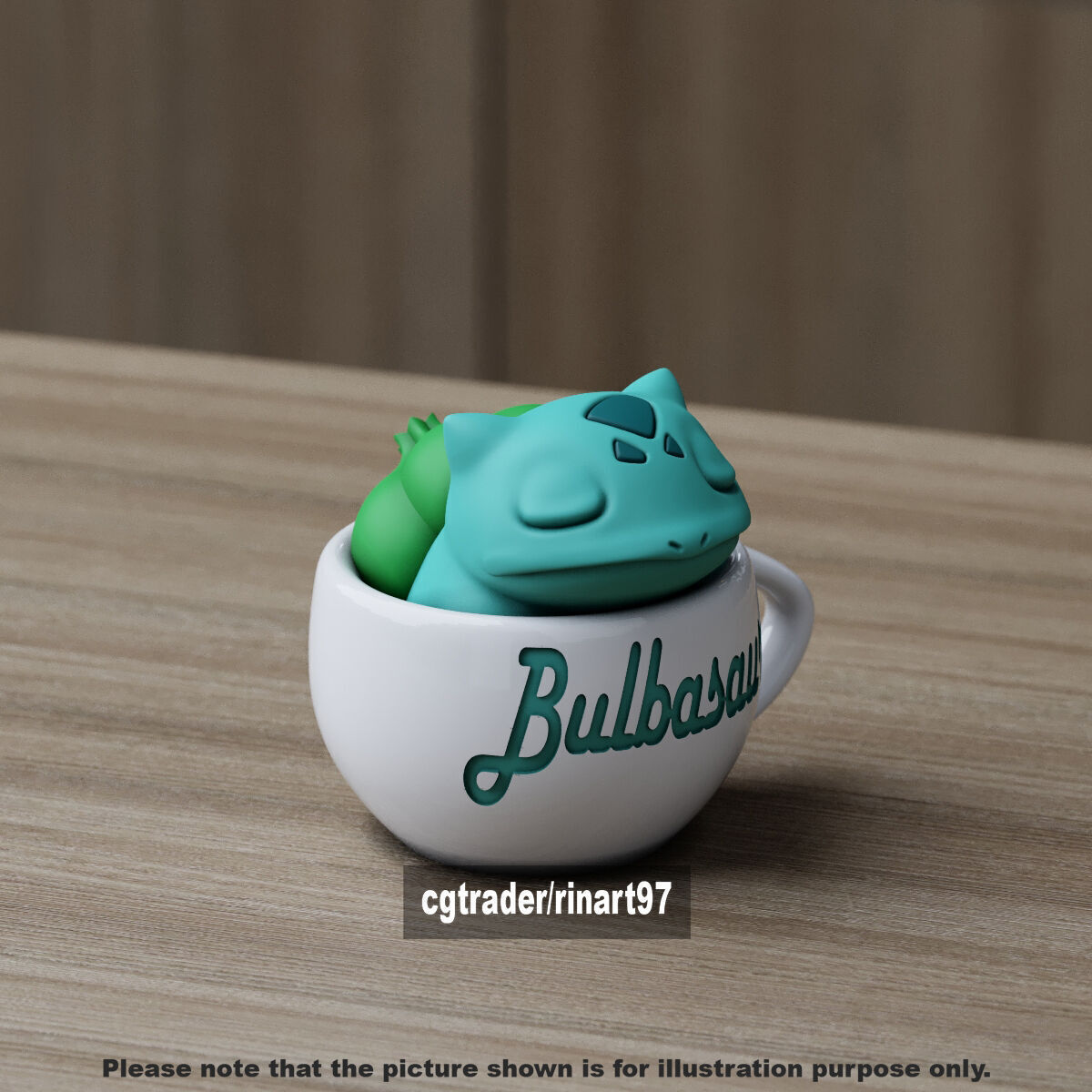 Bulbasaur chill cup 3D print model_9