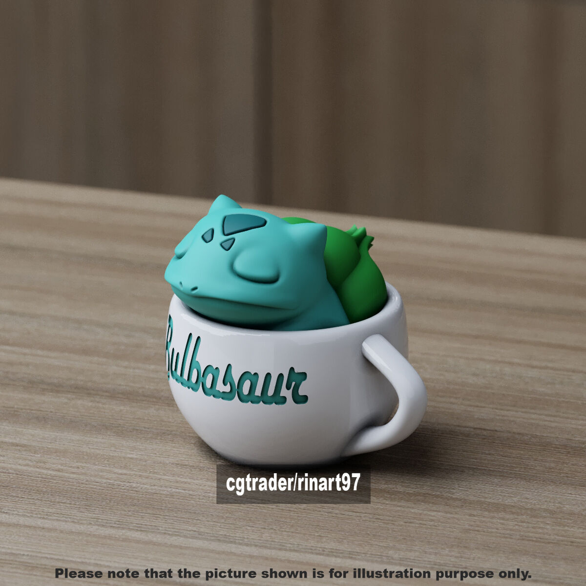 Bulbasaur chill cup 3D print model_11
