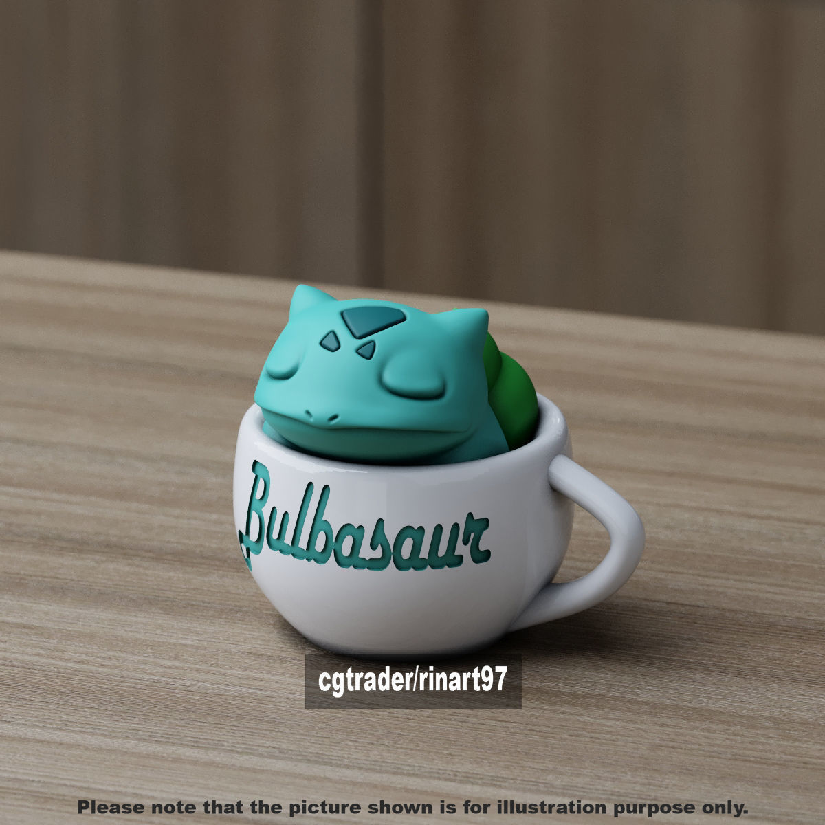 Bulbasaur chill cup 3D print model_4