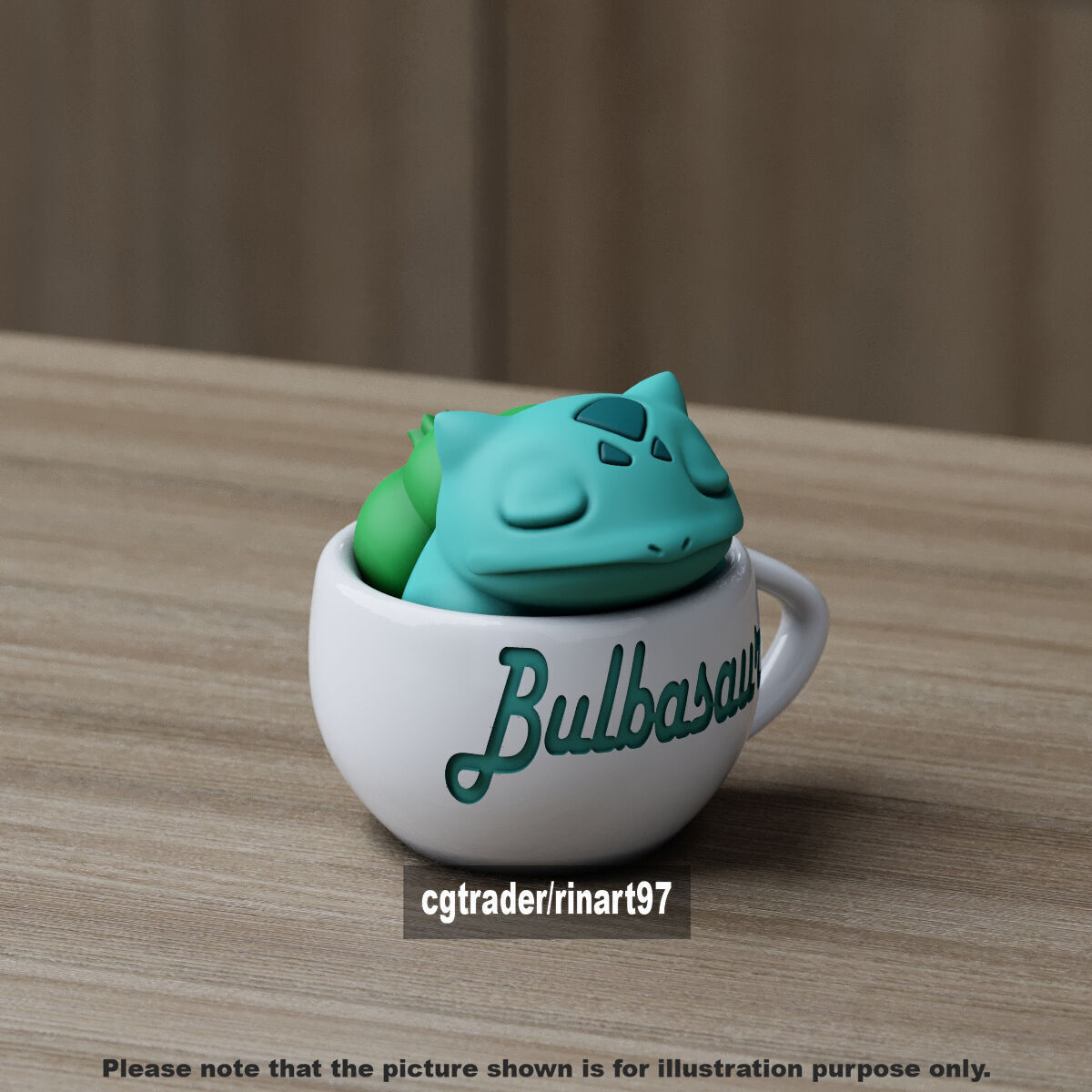 Bulbasaur chill cup 3D print model_8