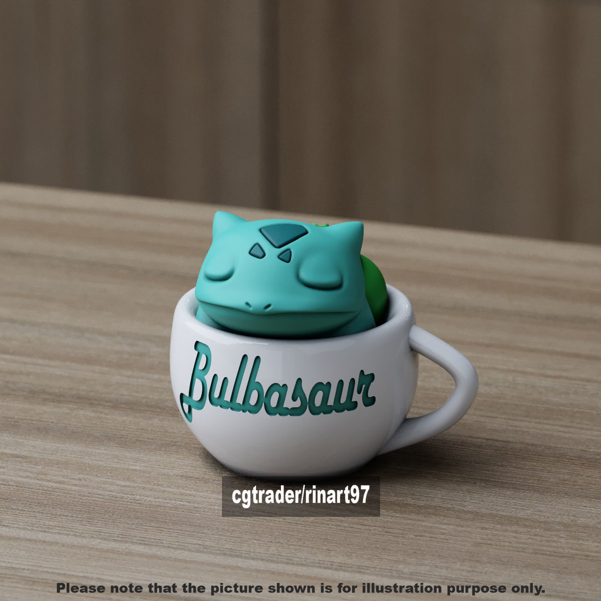 Bulbasaur chill cup 3D print model_5