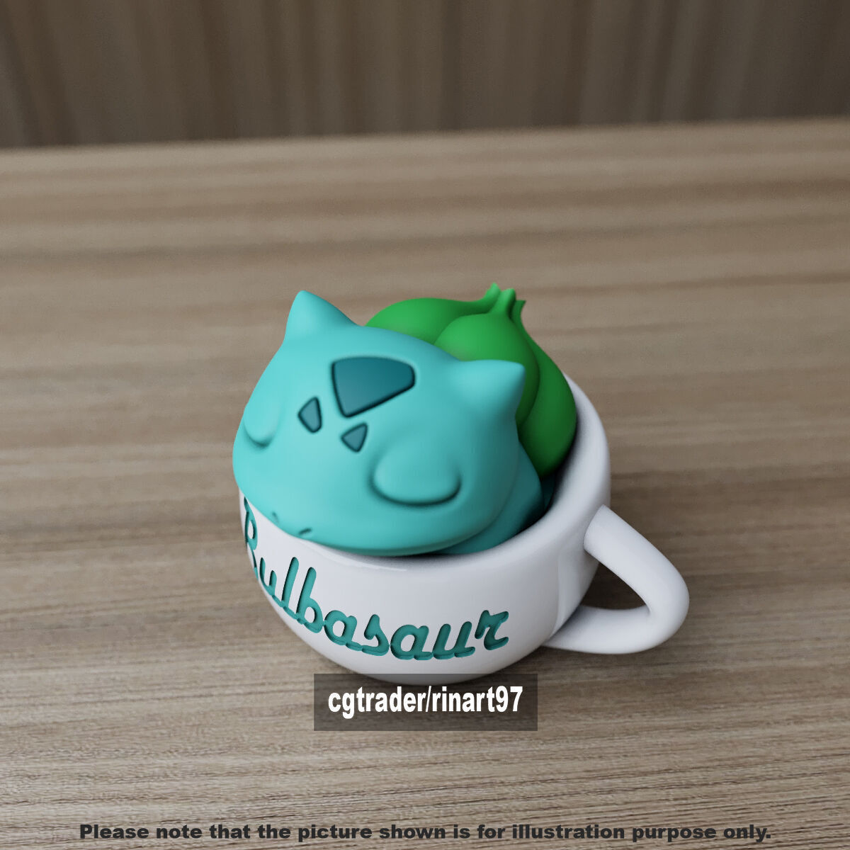 Bulbasaur chill cup 3D print model_2