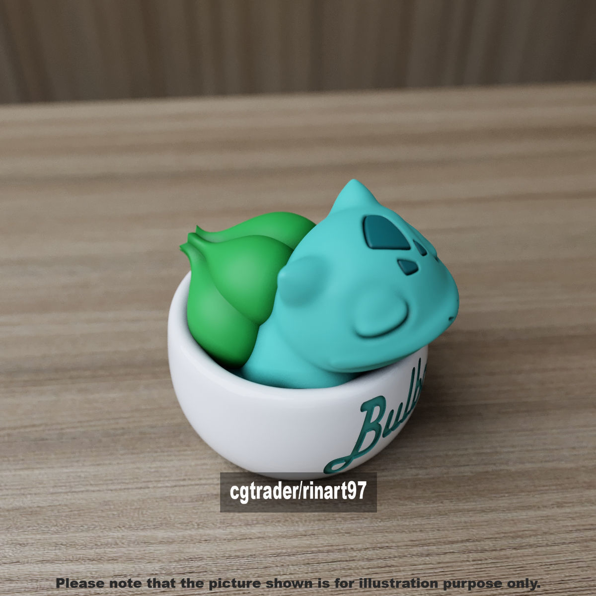 Bulbasaur chill cup 3D print model_3