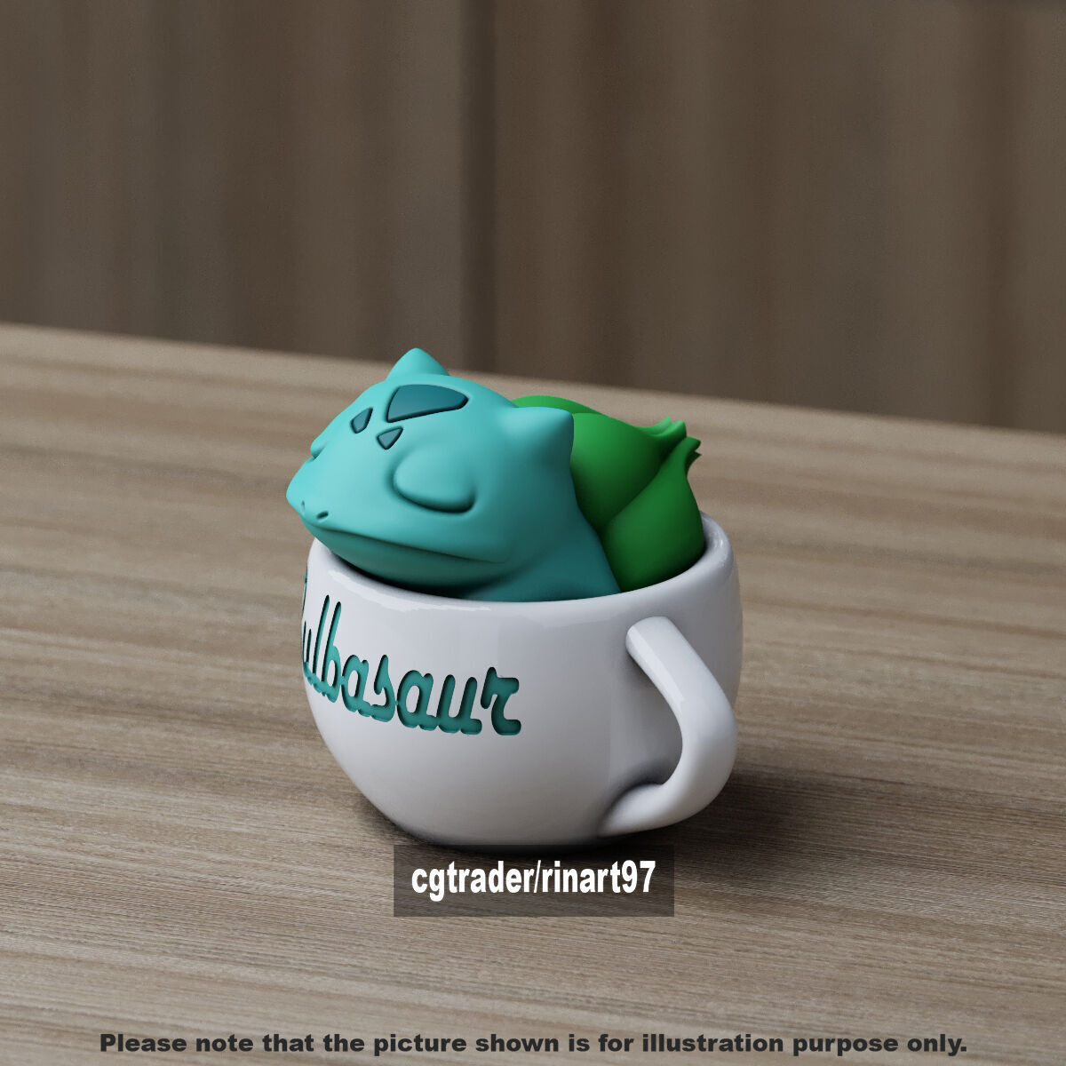 Bulbasaur chill cup 3D print model_1