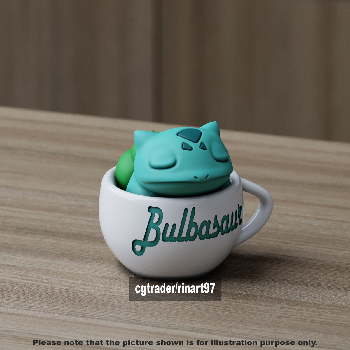 Bulbasaur chill cup 3D print model_7
