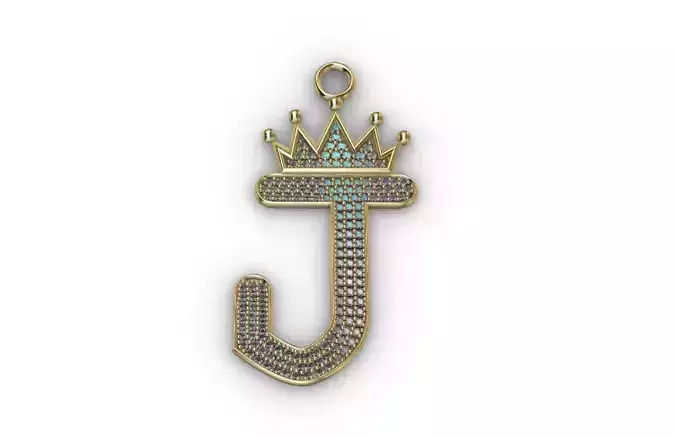 dije letra J -v- 3D print model