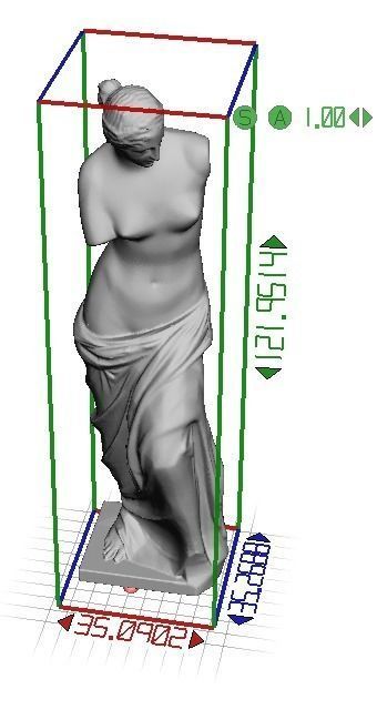 Scanned Venus de Milo Statue 3D print model_8