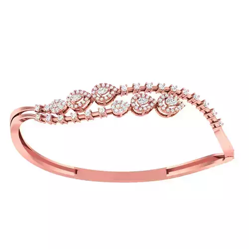 Diamond light gold bracelet