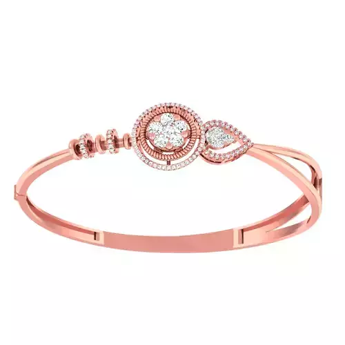 Diamond light gold bracelet