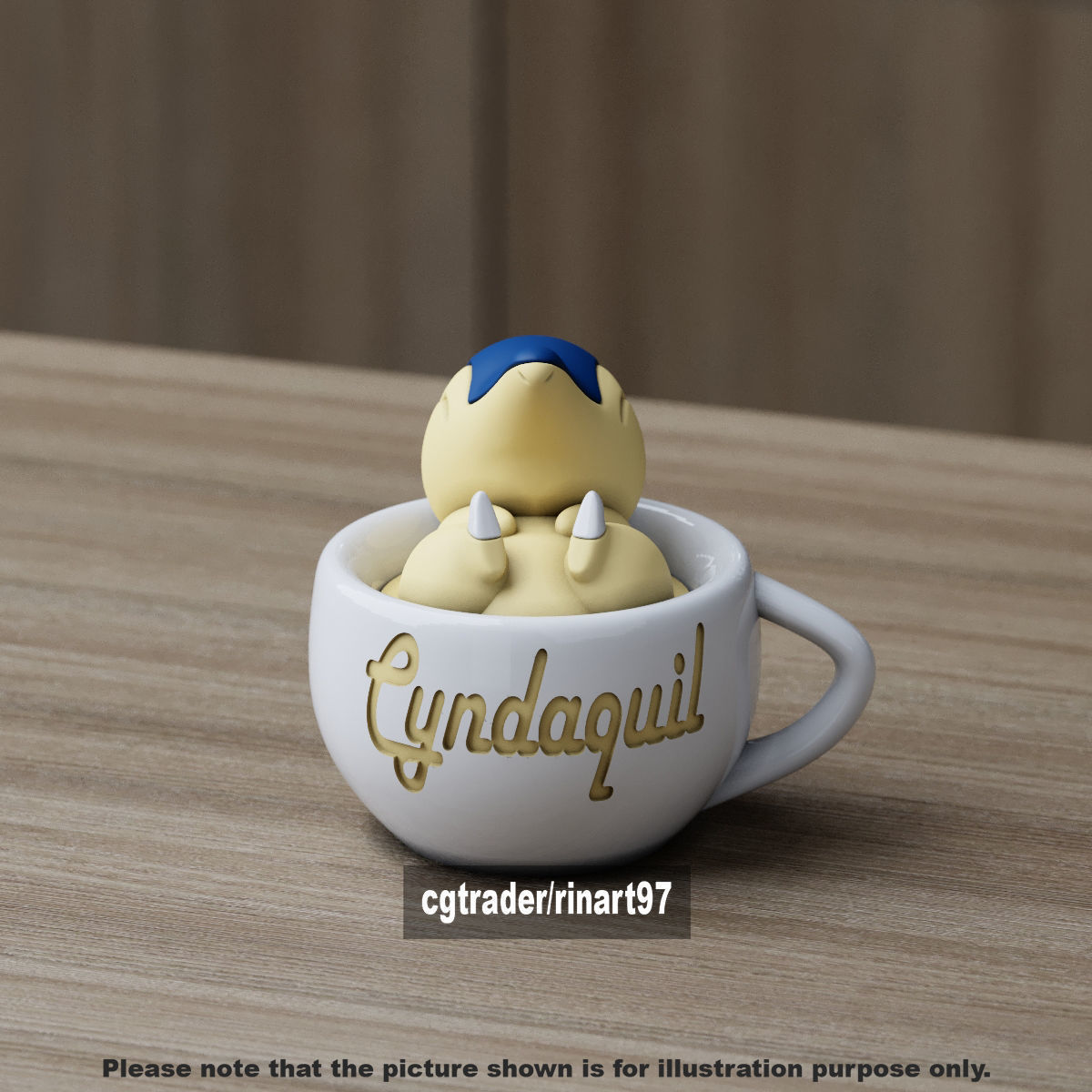 Cyndaquil chill cup from pokemon 3D print model_5