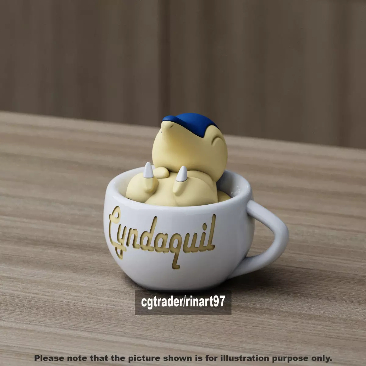 Cyndaquil chill cup from pokemon 3D print model_0