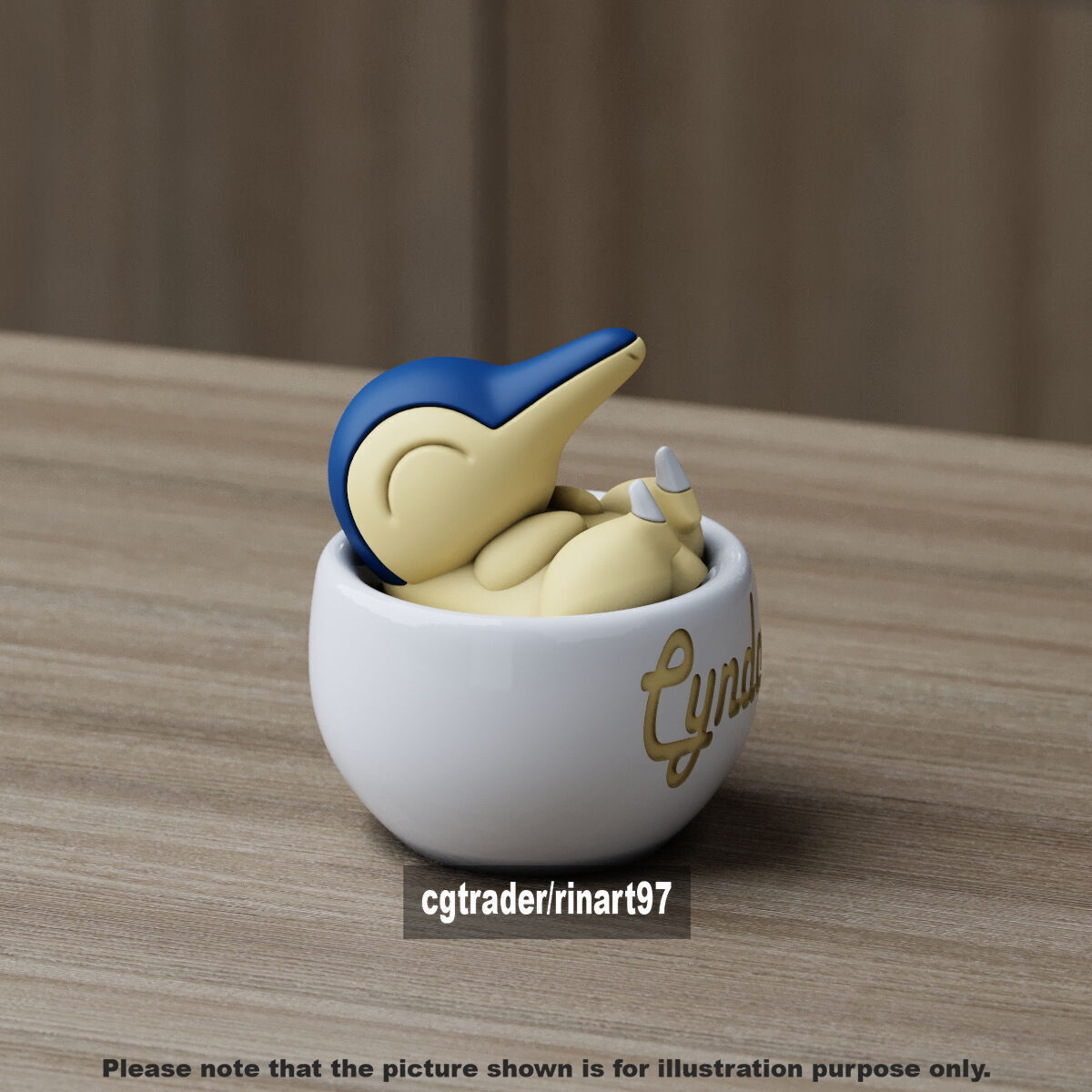 Cyndaquil chill cup from pokemon 3D print model_1