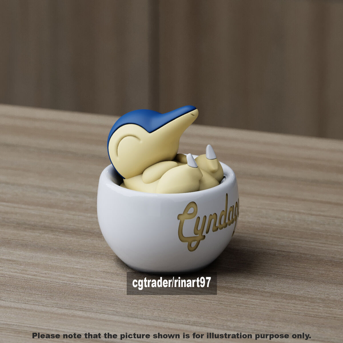Cyndaquil chill cup from pokemon 3D print model_10