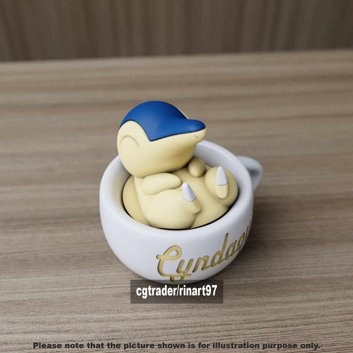 Cyndaquil chill cup from pokemon 3D print model_2