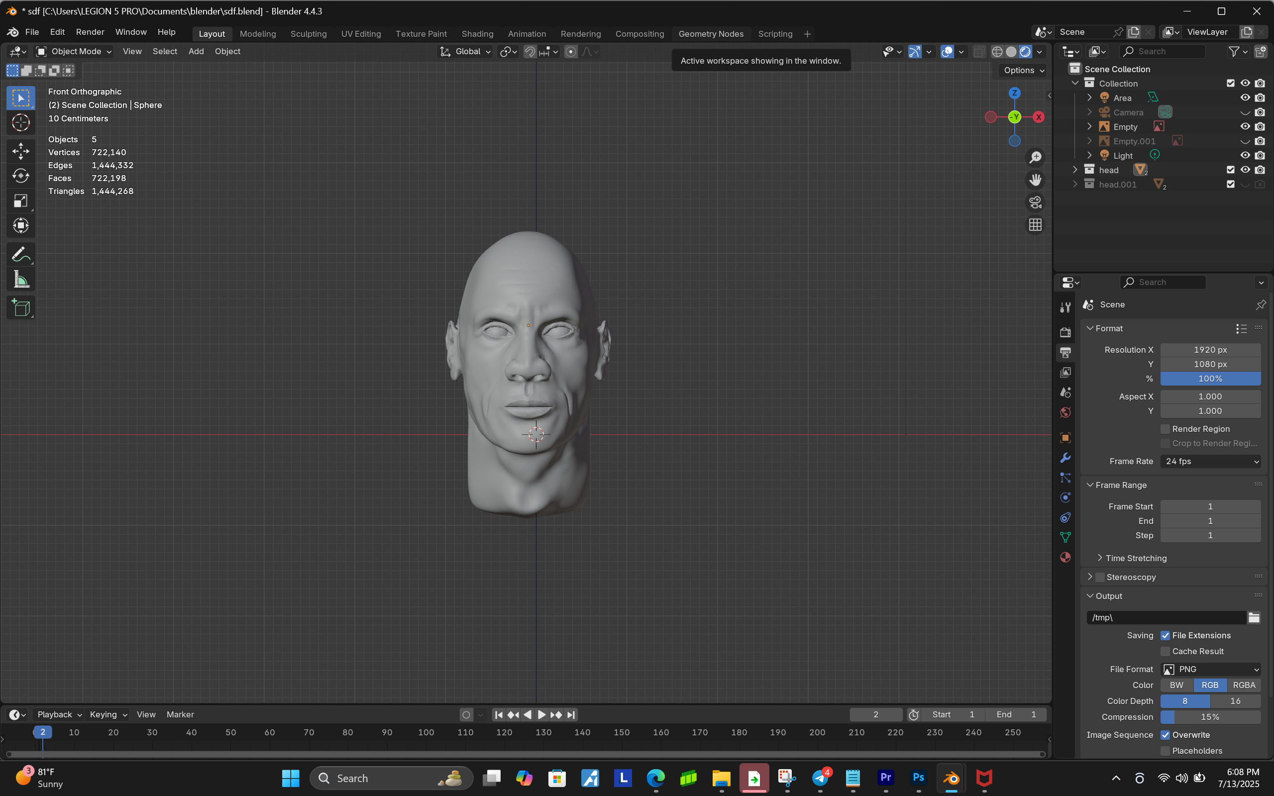 Dwayne johnson 3D model_1