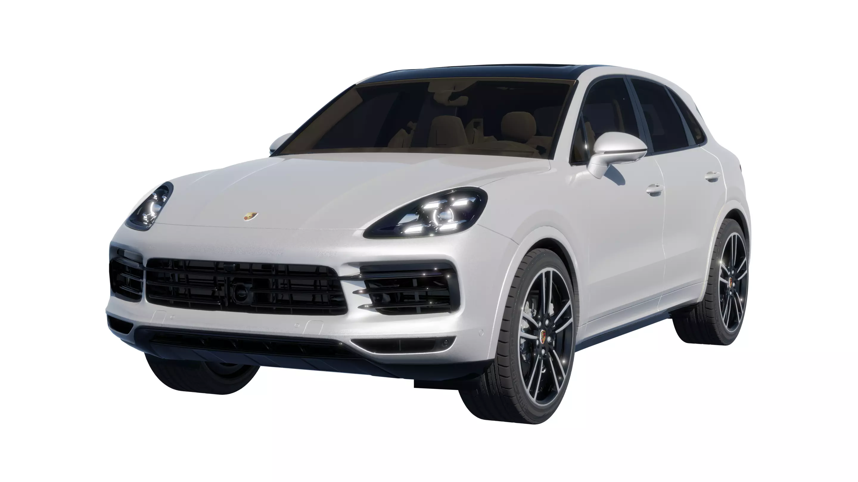 Car Rigged - Porsche Cayenne 3D model_0