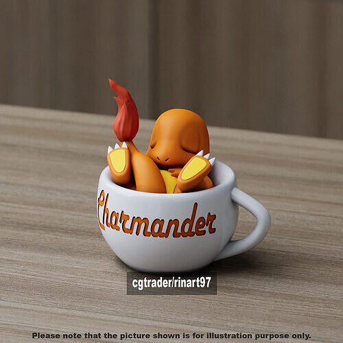 Charmander chill cup 3D print model