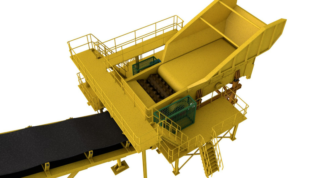 Stone Crusher Machine 3D model_5