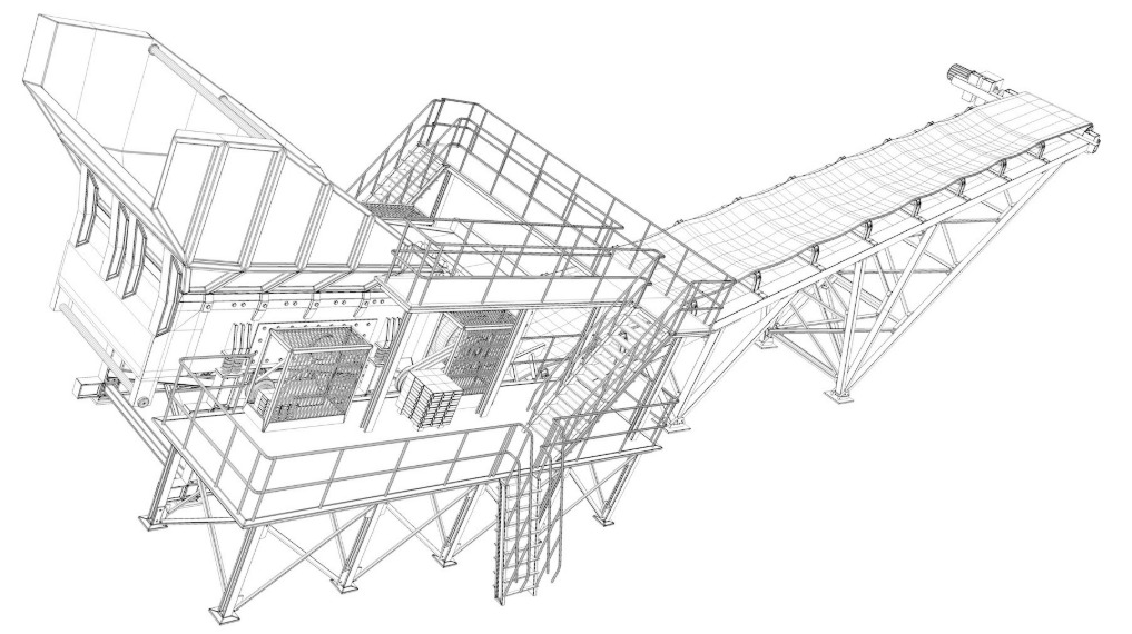 Stone Crusher Machine 3D model_17