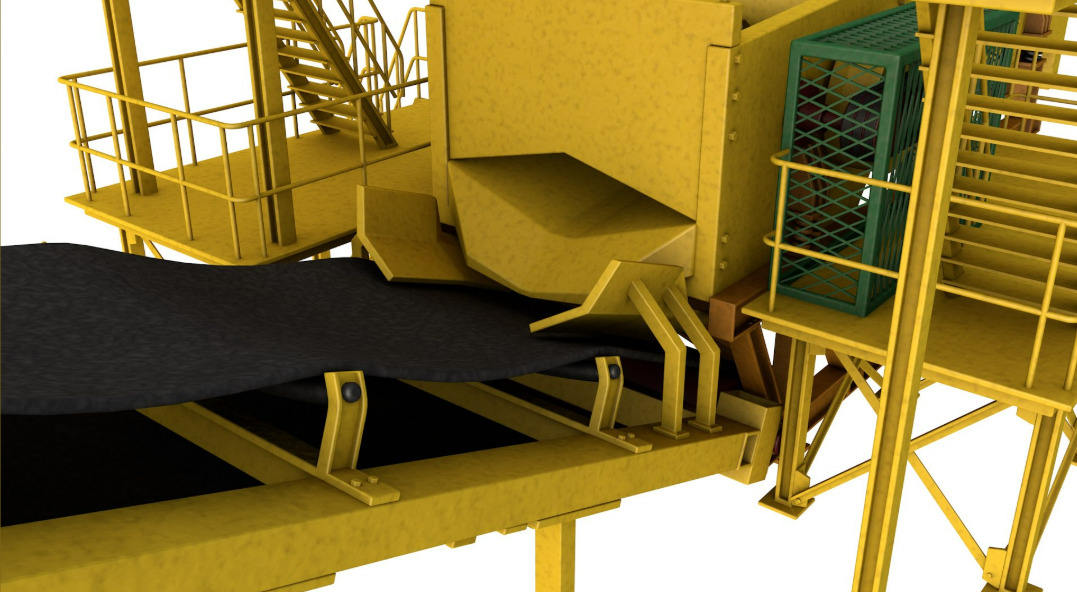 Stone Crusher Machine 3D model_4