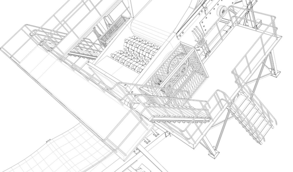 Stone Crusher Machine 3D model_15